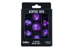 Best Selling Dice Set in Box Packaging: Stardust Purple