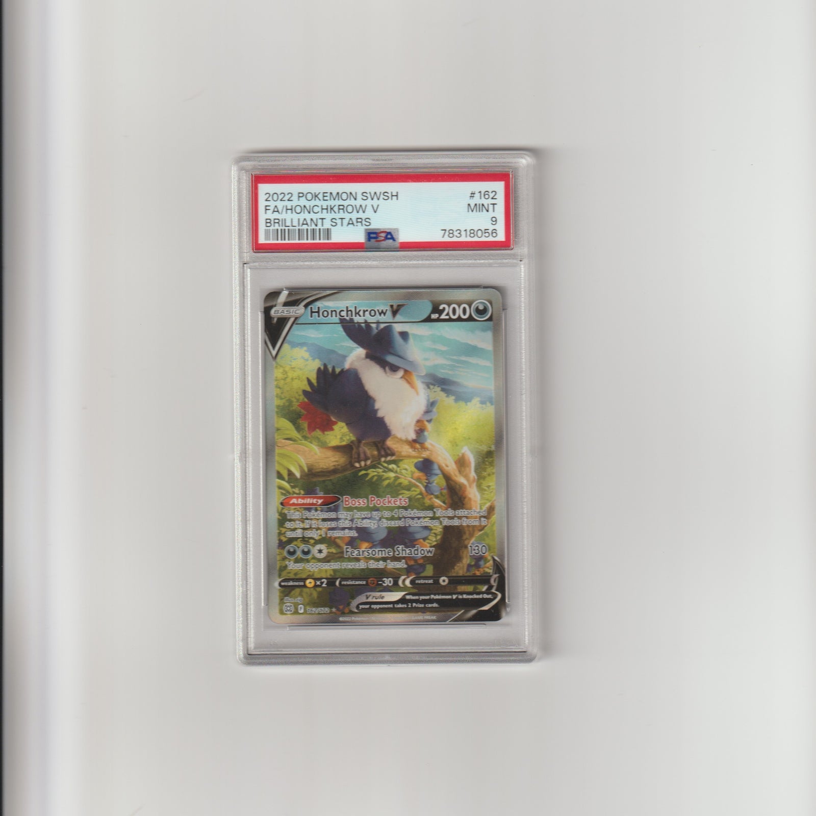 Honchkrow V #162 - PSA 9