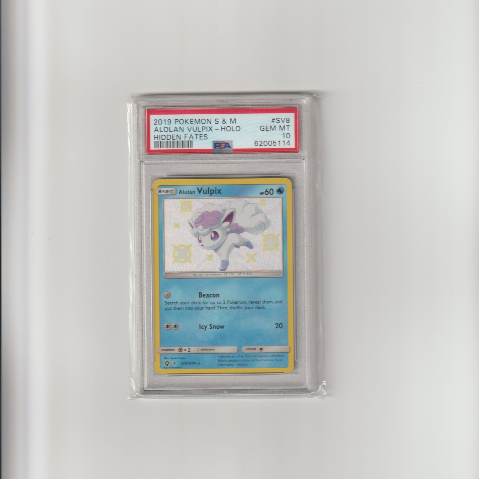 Alolan Vulpix-Holo #SV8 - PSA 10