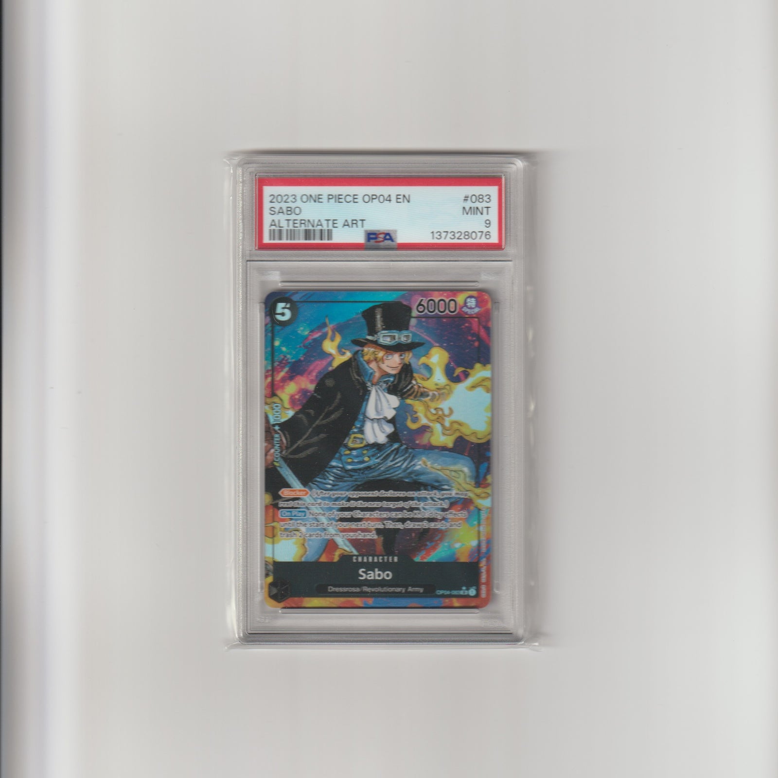 Sabo OP04 EN Alt Art #083 - PSA 9