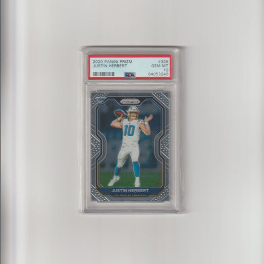 Justin Herbert 2020 Panini Prizm #325 - PSA 10