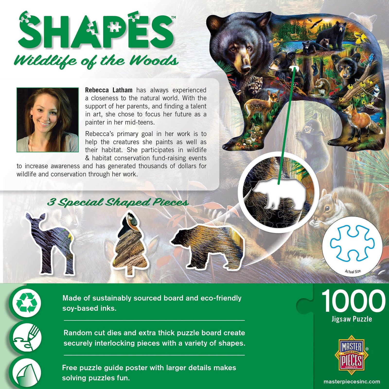 Wildlife of the Woods 1000 Piece Shaped Puzzle