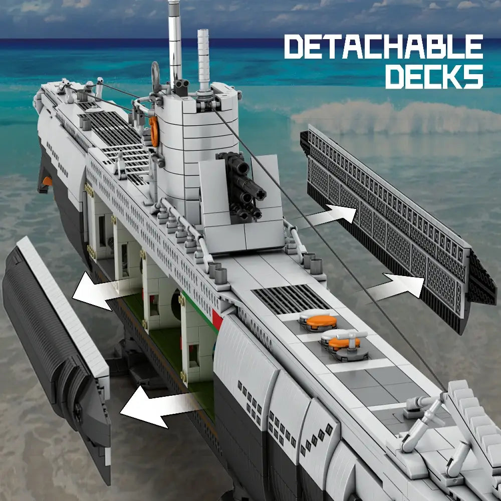 ReoBrix Military Submarine - Undersea Boat 3624 pcs!
