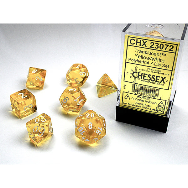 7-Die Set Translucent: Yellow/White