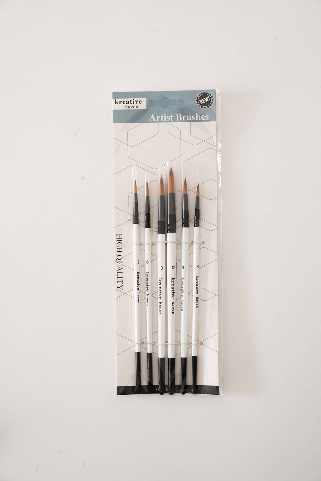 Round Tip Watercolor Brush Set -- 6 piece