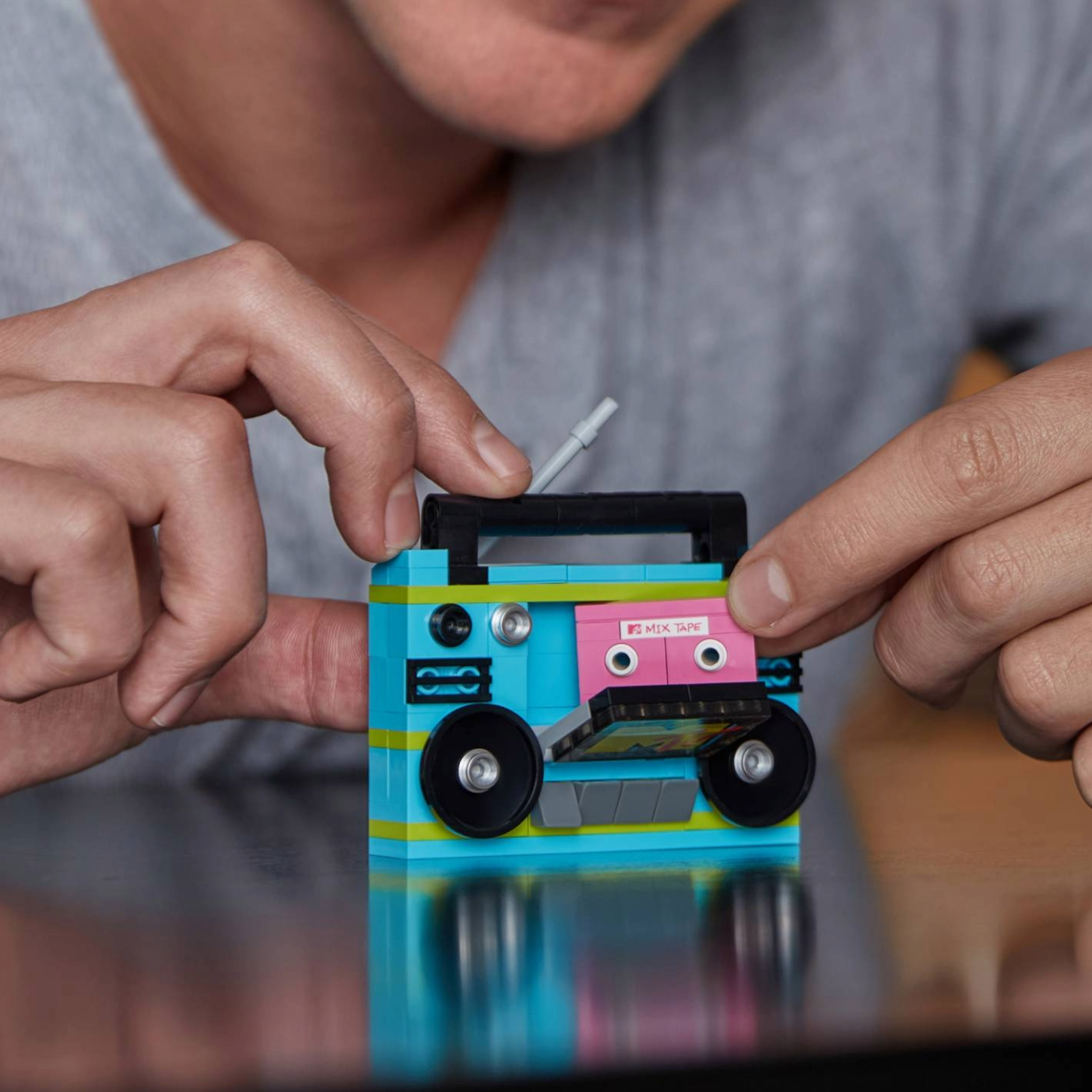 MTV Boombox Brick Building Set