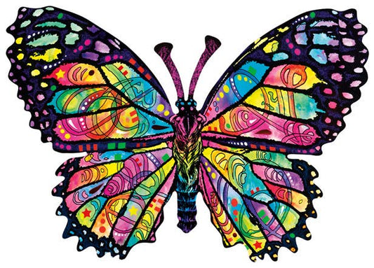 Stained Glass Butterfly SHAPED Puzzle
