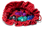 Dragon Storm Velvet Compartment Dice Bag: Red Dragon Scales