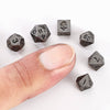 Unseelie Mini Metal RPG Dice Set  - Ancient Silver