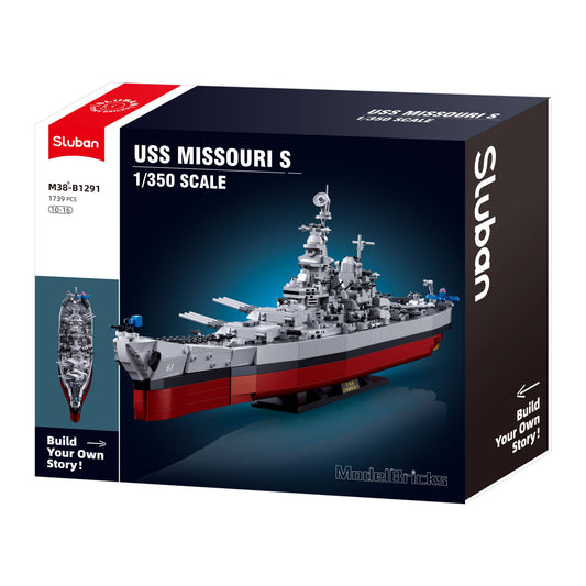 USS Missouri - US Battleship Model - Building Block Set -