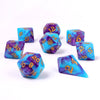 Wyrmforged Rollers - Rounded Edge 8 Piece Polyhedral Dice set - Banshee's Wail