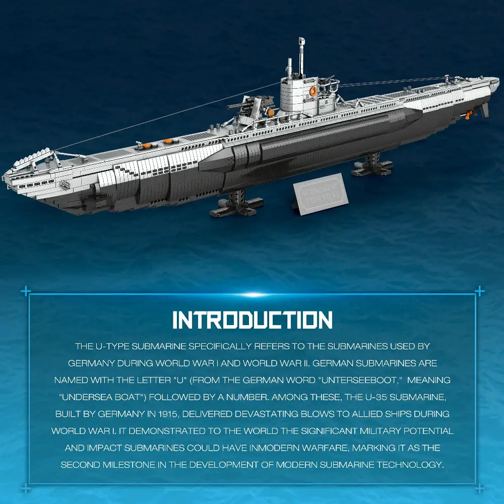 ReoBrix Military Submarine - Undersea Boat 3624 pcs!