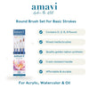 Amavi® Mixed Media Golden Taklon Brushes Set #1