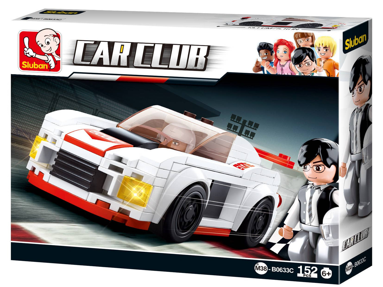 Small Car Building Block set - B0633C - 152 Pcs